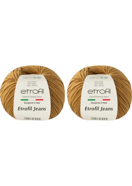 Jeans Amigurimi & Motif El Örgü Ipi (2 x 50 Gr) - 047 Hardal fiyatları