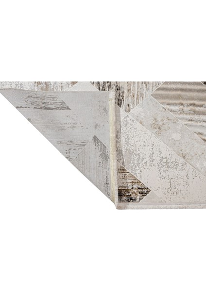 Twig Pamuk Taban Polyester Geometrik Desenli Mikro Fiber Vizon Halı fırsatları