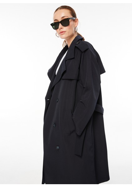 Lacivert Kadın Pardösü F3WL-TRC1 fiyatları