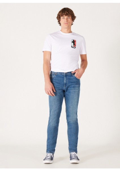 Düşük Bel Slim Fit Erkek Denim Pantolon W18S028XT Larston Jean Pantolon