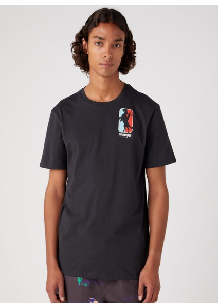 Bisiklet Yaka Siyah Erkek T-Shirt W7CAD3XV6 Bisiklet Yaka T-Shirt