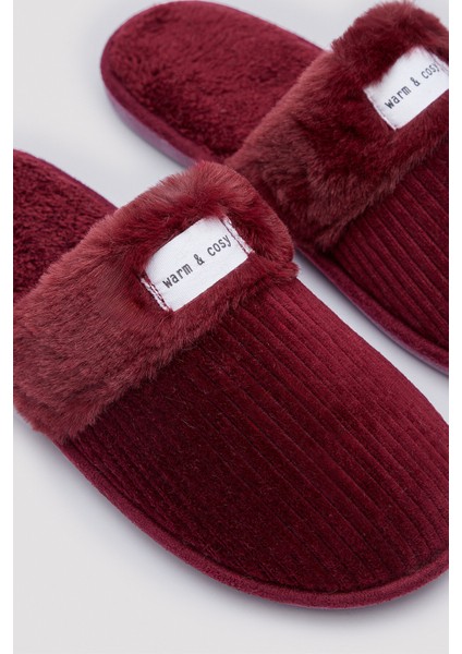 Cozy Bordo Terlik modelleri