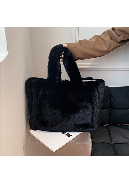 Kış Moda Büyük Kapasiteli Kadın Yumuşak Peluş Çanta (Yurt Dışından) modelleri