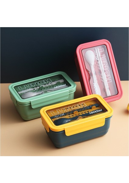 Taşınabilir Plastik Üç Kareli Öğle Yemeği Kutusu Öğrenci Öğle Yemeği Kutusu (Yurt Dışından) indirimleri