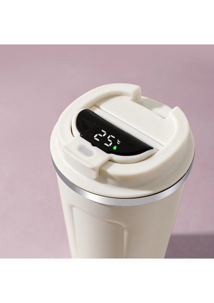 Yeni Akıllı Sıcaklık Ölçümü 304 Paslanmaz Çelik Kahve Fincanı Çift Katmanlı Vakum Termos Taşınabilir Araba Su Bardağı Eşlik Eden Bardak 510 ml (Yurt Dışından) fiyatları