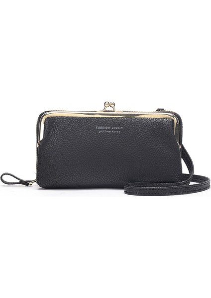 Kadınlar Için Üç Çekmeli Moda Cep Telefonu Çantası Düz Renk Crossbody Çanta (Yurt Dışından)