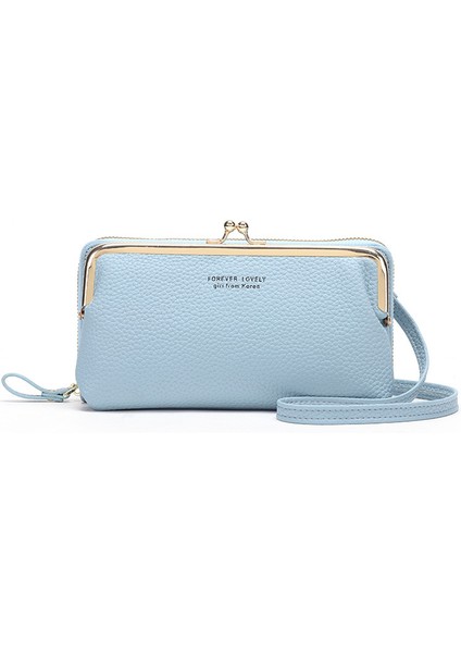 Kadınlar Için Üç Çekmeli Moda Cep Telefonu Çantası Düz Renk Crossbody Çanta (Yurt Dışından)