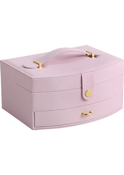 Mücevher Kutusu Saklama Kutusu Çift Katmanlı Kilitlenebilir Mücevher Kutusu (Yurt Dışından)