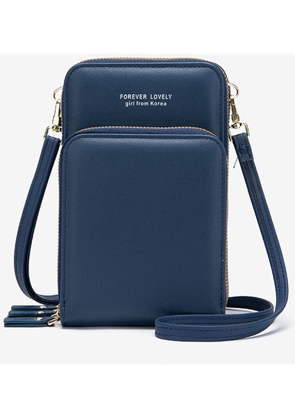 Kadınlar Için Üç Çekmeli Moda Cep Telefonu Çantası Düz Renk Crossbody Çanta (Yurt Dışından)