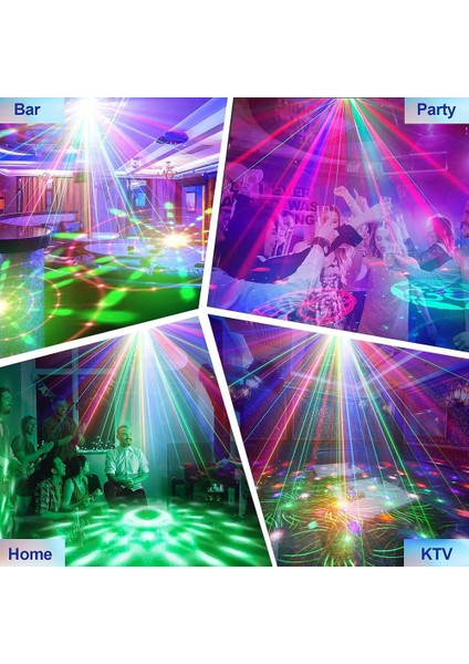 Mini Dj Parti Işıkları Kapalı Ev Partisi Bar Için Uzaktan Kumandalı Ktv Dans Doğum Günü Cadılar Bayramı Noel 32 Rgb Desenleri (Yurt Dışından)