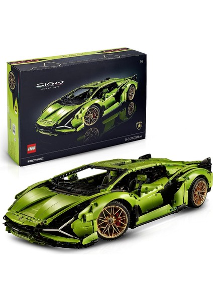 Technic Lamborghini Sián Fkp 37 (42115) Model Araba Yapım Seti, Etkileyici Sián Fkp 37 Yi Yapın ve Sergileyin (3696 Parça)