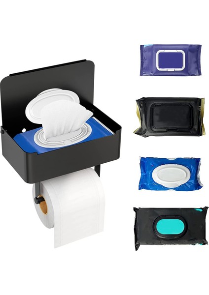 Tuvalet Kağıdı Tutacağı ve Yıkanabilir Mendil Dispenseri, Banyo Için Silme Saklama Raflı, Mendillerinizi Gizli Tutun (Yurt Dışından) fırsatları
