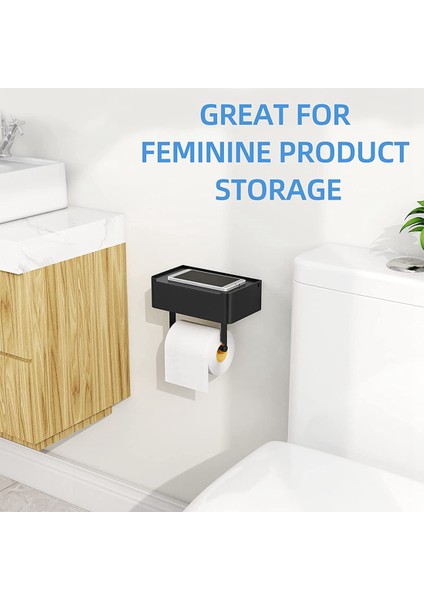 Tuvalet Kağıdı Tutacağı ve Yıkanabilir Mendil Dispenseri, Banyo Için Silme Saklama Raflı, Mendillerinizi Gizli Tutun (Yurt Dışından) indirimleri