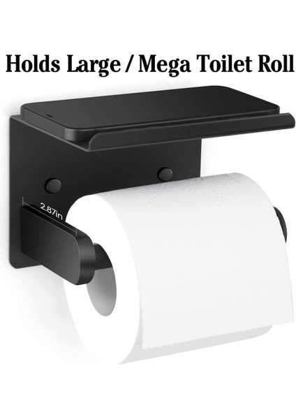 Tuvalet Kağıdı Tutucusu, Siyah Tuvalet Kağıdı Tutucusu Yapışkanlı Tuvalet Kağıdı Tutucusu Duvara Montaj, Banyo Tuvalet Kağıdı Tutucusu (Yurt Dışından)
