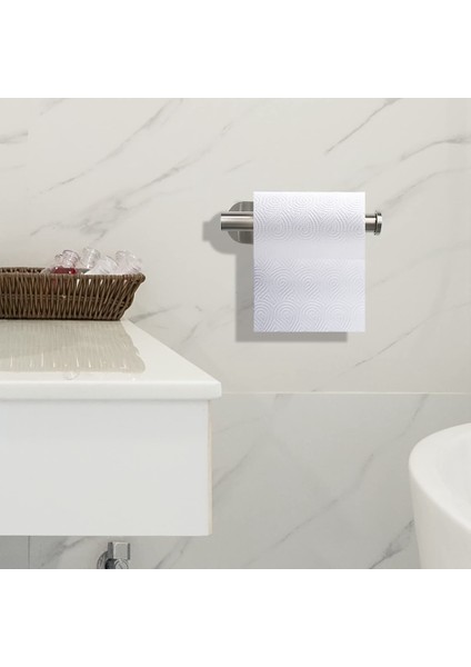2 Adet Tuvalet Kağıdı Tutucu Banyo Mutfak Tuvalet Duvara Montaj 304 Paslanmaz Çelik Tuvalet Kağıdı Tutucu Depolama Rafı, B (Yurt Dışından)