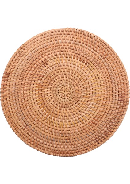 Yuvarlak Rattan Dokuma Kulplu Servis Tepsisi Kahvaltı, Içecek, Atıştırmalık, Ev Dekoratif Osmanlı Tepsisi (Yurt Dışından)