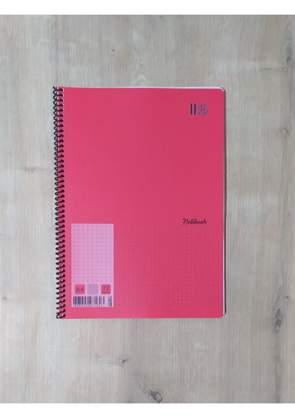 Apiko Shop Renkli Kapaklı Spiralli 72 Yaprak A4 Kareli Defter 1 Adet