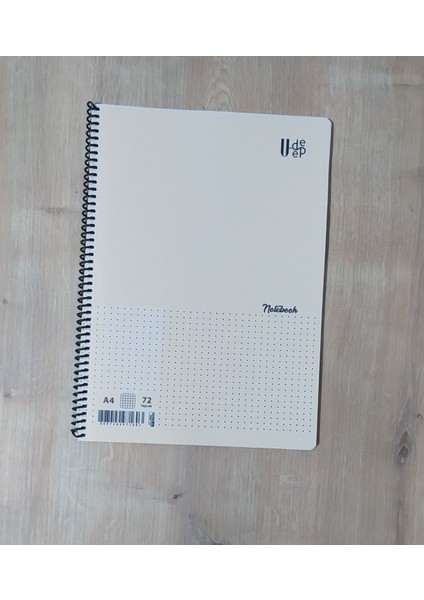 Apiko Shop Renkli Kapaklı Spiralli 72 Yaprak A4 Kareli Defter 1 Adet