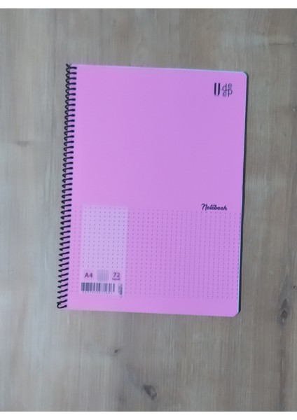 Apiko Shop Renkli Kapaklı Spiralli 72 Yaprak A4 Kareli Defter 1 Adet