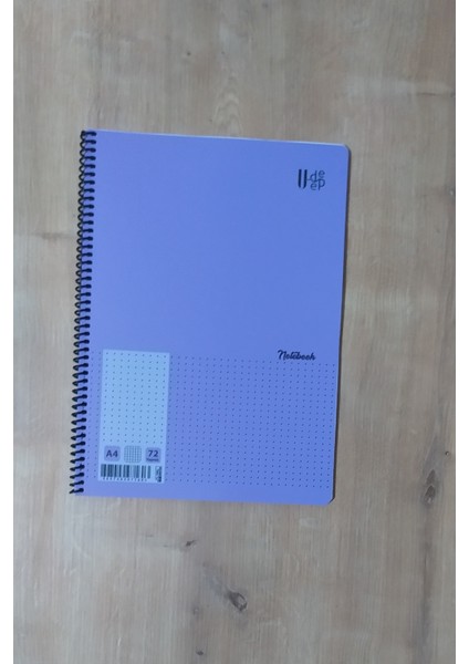 Apiko Shop Renkli Kapaklı Spiralli 72 Yaprak A4 Kareli Defter 1 Adet