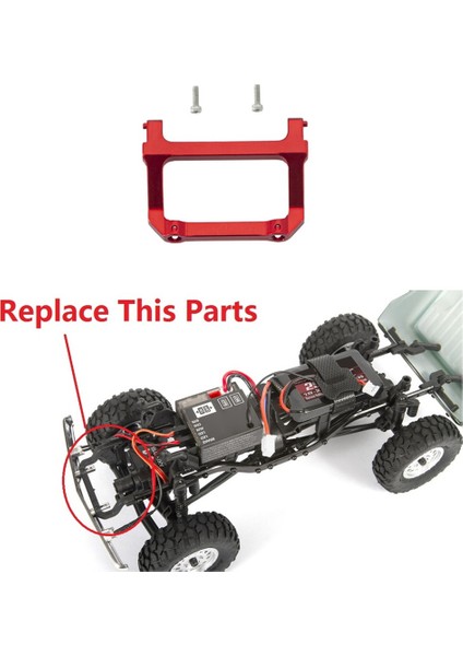 Eksenel SCX24 AXI00001 C10 1/24 Rc Paletli Araba Metal Ön Tampon Montaj Braketi Kiriş Yükseltme Parçaları Aksesuarları, 2 (Yurt Dışından) indirimleri