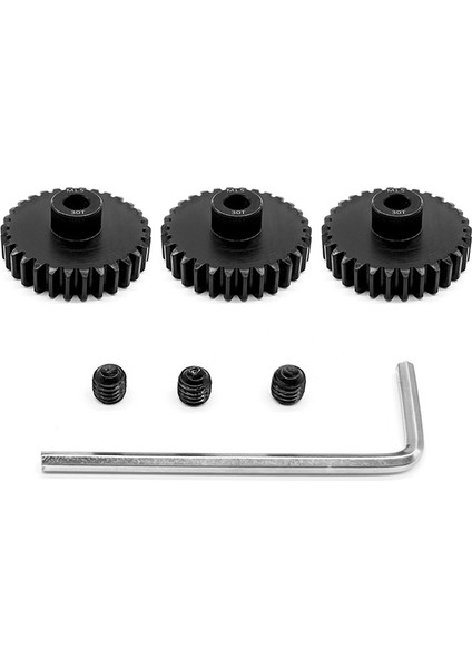 Uzaktan Kumanda Araba Dişlisi M1.5 Modülü 8.0 Iç Delik Krom Çelik 11-30T Motor Dişlisi 3 Takım M5 Makine Metre Dahil, 30T (Yurt Dışından)