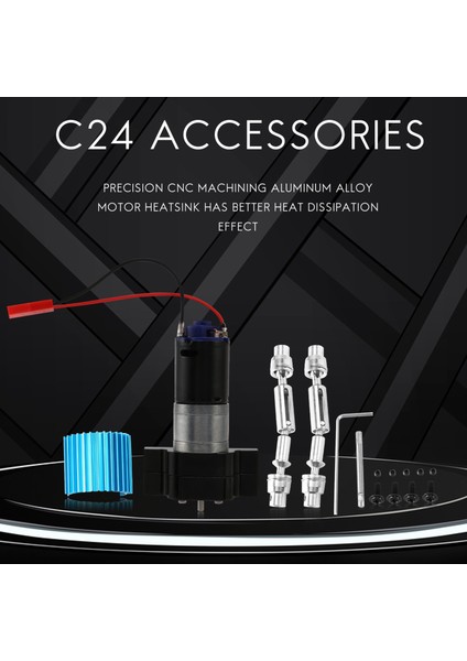 Metal Şanzıman Şanzıman 370 Motor Tahrik Mili Yükseltme Aksesuarları Için C14 C24 B24 B36 Mn D90 MN99S Rc Araba, Siyah (Yurt Dışından) fiyatları