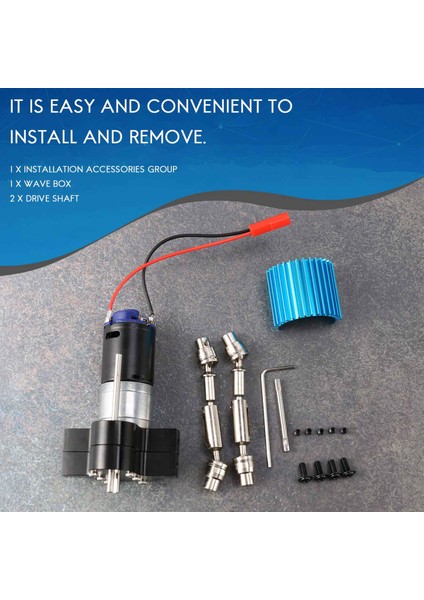 Metal Şanzıman Şanzıman 370 Motor Tahrik Mili Yükseltme Aksesuarları Için C14 C24 B24 B36 Mn D90 MN99S Rc Araba, Siyah (Yurt Dışından) indirimleri