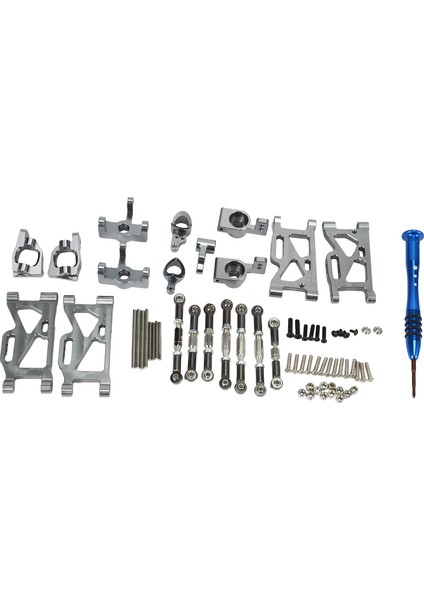 1:14 144001 Rc Araba Yükseltme Parçaları Metal Direksiyon Salıncak Kolu Tabanı C Arka Göbek Koltuğu Servo Çekme Çubuğu, Gri (Yurt Dışından)