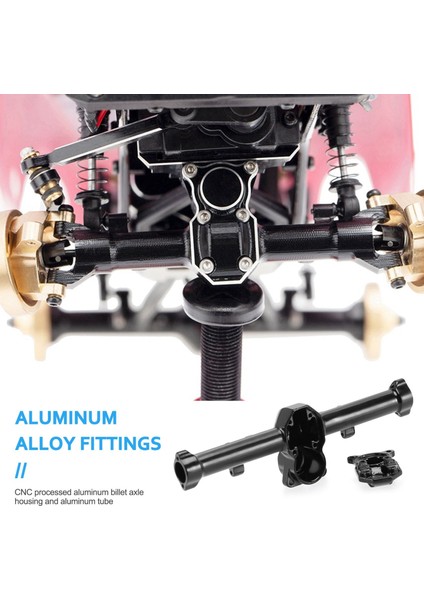 1/24 Rc Paletli Araba Eksenel SCX24 90081 AXI00002 Parçaları Metal Ön ve Arka Aks Kapağı Yükseltme Aksesuarları (Yurt Dışından)