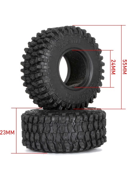 1.0 Inç Yumuşak Lastikler 55X23MM Kaya Arazi 1/24 Rc Paletli Araba Eksenel SCX24 TRX4M (Yurt Dışından) indirimleri