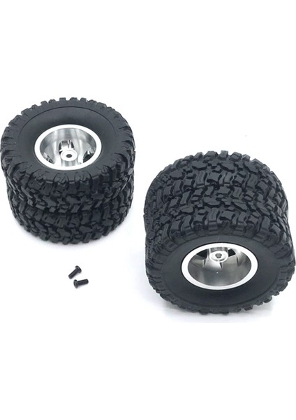 B14 B24 Q61 4WD 1/16 Rc Kamyon Yükseltme Parçaları, Gümüş Için Kauçuk Lastik Lastik ile Çift Tekerlekli Metal Jant (Yurt Dışından) fırsatları