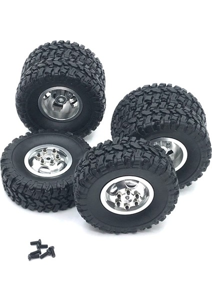 B14 B24 Q61 4WD 1/16 Rc Kamyon Yükseltme Parçaları, Gümüş Için Kauçuk Lastik Lastik ile Çift Tekerlekli Metal Jant (Yurt Dışından) indirimleri