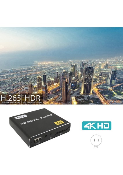 Mini 4K HDD Medya Oynatıcı 1080P Yatay ve Dikey Dijital Video Oynatıcı, USB Sürücüsü/sd Kartları Abd Tak (Yurt Dışından) indirimleri