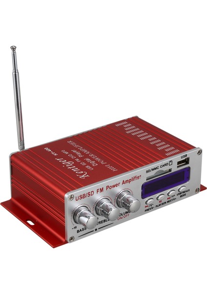 -400 Hi-Fi Araba Stereo Amplifikatör Radyo Mp3 Hoparlör Fm LCD Ekran ile Oto Motosiklet Uzaktan Kumanda Için Güç Çalar (Yurt Dışından)