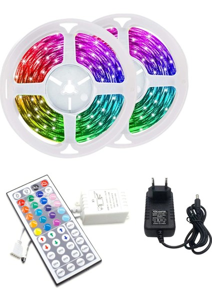 10M Rgb Işık 3528 600LED Esnek LED Işık Şeridi, Cadılar Bayramı Noel Için 44 Anahtar Uzaktan Kumandalı (Ab Tak) (Yurt Dışından)