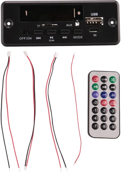 2X25W 50W Amplifikatör Mp3 Çalar Dekoder Kurulu 5V-12V Bluetooth 5.0 Araba Fm Radyo Modülü Desteği Tf USB Aux Çalar Dekoder (Yurt Dışından)