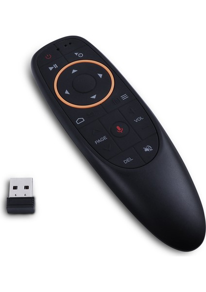 G10S Hava Fare Ses Uzaktan Kumanda 2.4g USB Alıcı Android Tv Kutusu Pc Gyro Algılama Mini Kablosuz Akıllı Uzaktan Kumanda (Yurt Dışından)