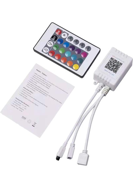 Işık Kontrol Cihazı, Kontrol Cihazı Rgb Işık Kontrol Cihazı + Kızılötesi Uzaktan Kumanda 24 Tuş (Yurt Dışından)