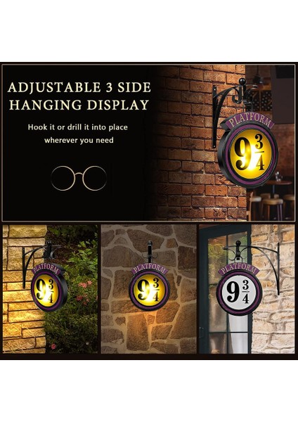 Platform 9 3/4 Uzaktan Kumandalı Gece Lambası 16 Renk Asılı Duvar Lambası 9 ¾ Burcu Dekorasyon Duvar Işıkları (Yurt Dışından) modelleri