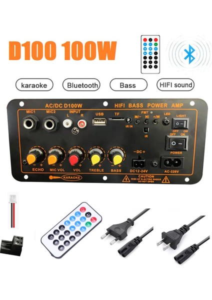 Bluetooth Güç Amplifikatörü Kurulu Fm Bluetooth 5.0 100W-300W Subwoofer Karaoke Amplifikatörler Araba Amplifikatör Kurulu (Ab Tak) (Yurt Dışından)