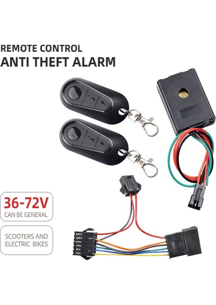 E-Bisiklet Alarm Sistemi 36V 48V 60V 72V Elektrikli Bisiklet Motosiklet Scooter Için Çift Anahtarlı Fırçasız Denetleyici (Yurt Dışından)