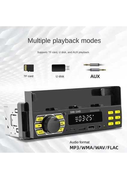 Kanal 45W Bluetooth Araç Radyosu Araba Mp3 Çalar Plug-In U Disk Araba Radyosu Cep Telefonu Tutucu Fonksiyonu ile Araba Için (Yurt Dışından) fırsatları