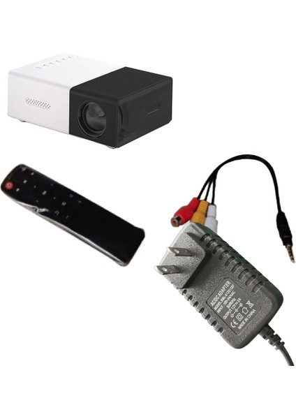 Okul Sezonu Çok Fonksiyonlu Sınıf Mini Projektör LED Mini Kablosuz 1080P Hd Projektör, Abd Fişli, Siyah-Beyaz (Yurt Dışından)