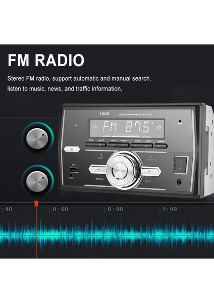 2din Araba Radyo Stereo Çalar Dijital Bluetooth Mp3 Çalar Fm Ses 12 V Stereo Müzik Usb/sd Eq Renkli Şarj Cihazı (Yurt Dışından) fiyatları