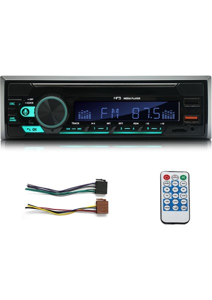 Kanal 45W Araba Radyo Araba Bluetooth Mp3 Çalar Çok Fonksiyonlu Plug-In U Disk Araba Radyosu Çok Renkli Fonksiyonu ile Araba Için (Yurt Dışından)