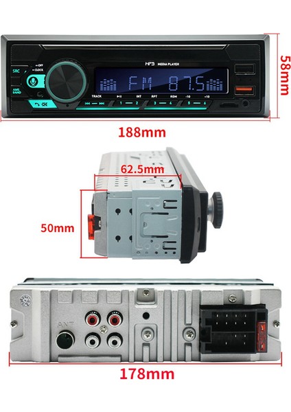 Kanal 45W Araba Radyo Araba Bluetooth Mp3 Çalar Çok Fonksiyonlu Plug-In U Disk Araba Radyosu Çok Renkli Fonksiyonu ile Araba Için (Yurt Dışından) indirimleri