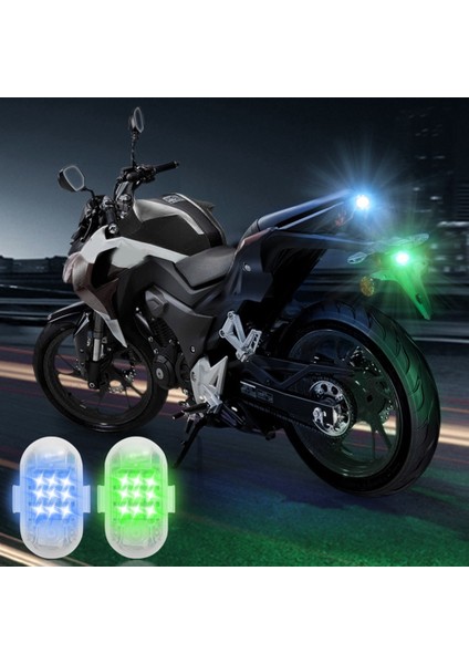 Adet Kablosuz Uzaktan Kumanda LED Çakarlı Lamba Motosiklet Araba Bisiklet Için Scooter Anti-Çarpışma Uyarı Lambası Göstergesi (Yurt Dışından)