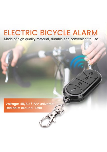 Ebike Alarm Sistemi Çift Uzaktan Kumanda 36V 48V 60V 72V Alarm Aksesuarları Evrensel Su Geçirmez Elektrikli Bisiklet Değiştirme (Yurt Dışından)