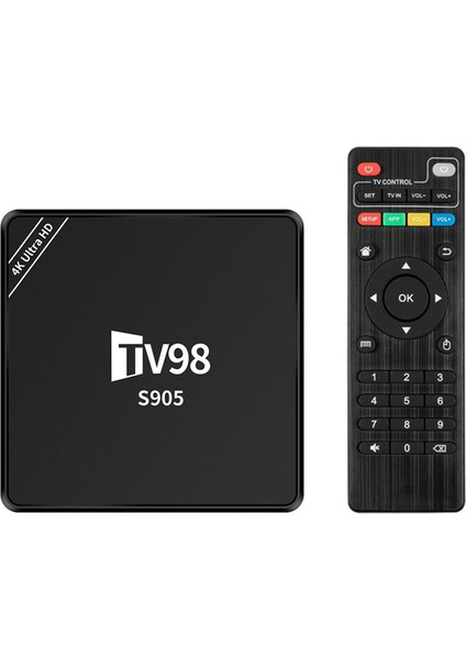 TV98 Tv Kutusu 1g + 8g Set Üstü Kutusu S9054K Android 12 Akıllı Tv Kutusu RJ45 10M 100M TV98 Medya Oynatıcı Ingiltere Tak (Yurt Dışından) modelleri